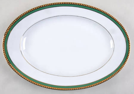 Green Band 15" Oval Serving Platter