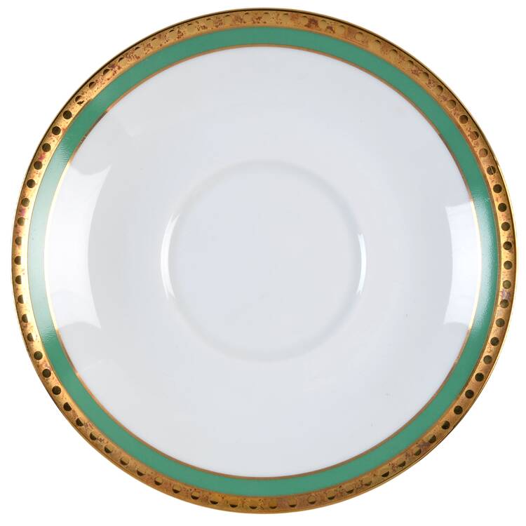 Green Band Saucer for Cream Soup Bowl by Tiffany