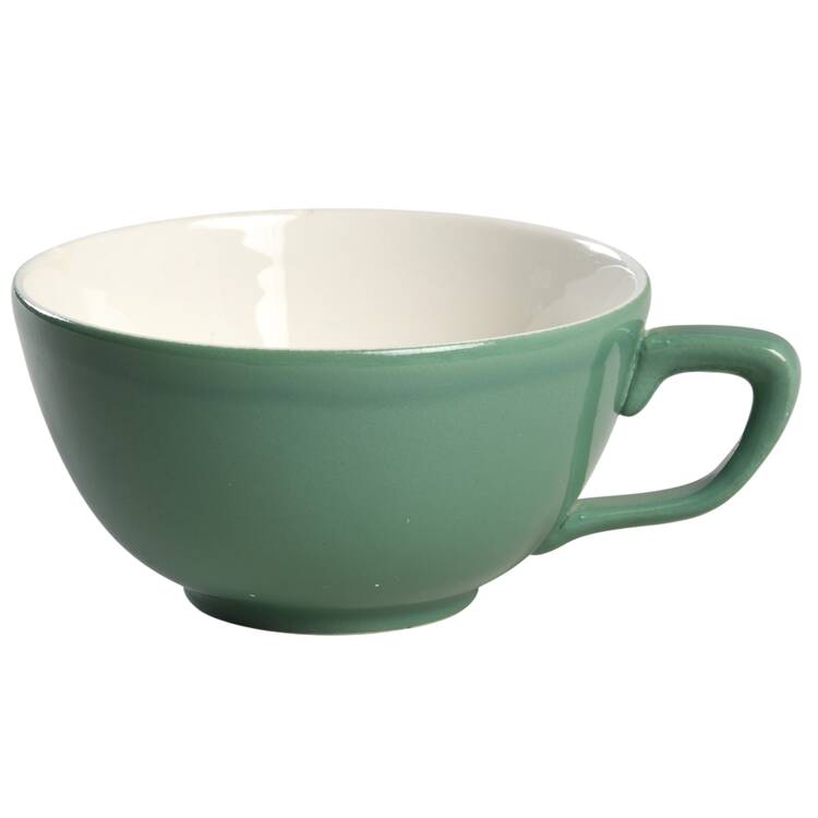 Conversation Green Flat Cup