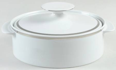 Platinum Band Round Covered Vegetable