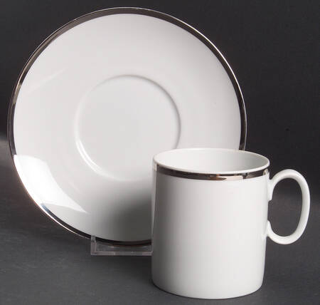 Platinum Band Flat Cup & Saucer Set