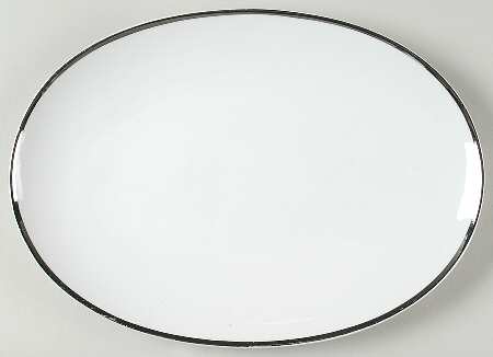 Platinum Band 13" Oval Serving Platter