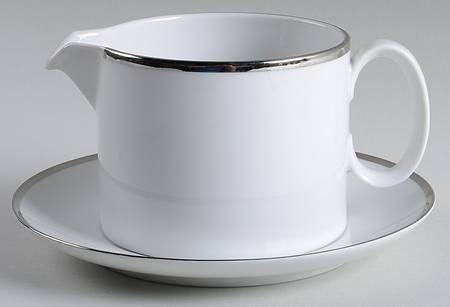 Platinum Band Gravy Boat & Underplate