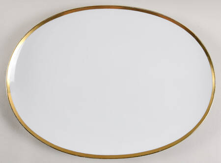 Gold Band 15" Oval Serving Platter