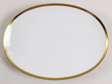 Gold Band 11" Oval Serving Platter