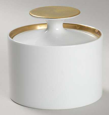 Gold Band Sugar Bowl & Lid