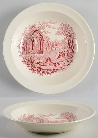English Abbey Red (Smooth, Rim, No Trim) Dessert/Pie Plate