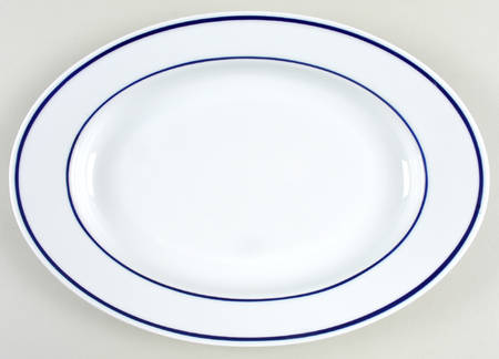 Dinerware Blue 13" Oval Serving Platter