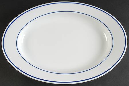 Dinerware Blue 15" Oval Serving Platter