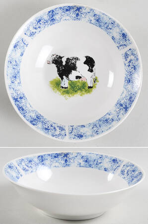 Country Barn Cow Coupe Cereal Bowl