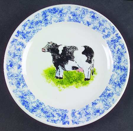 Country Barn Cow Salad Plate