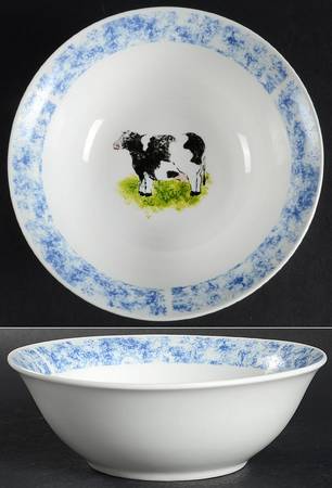 Country Barn Cow Coupe Cereal Bowl