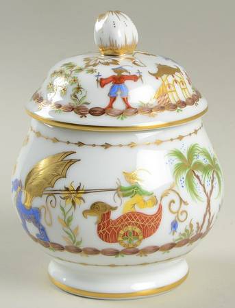 Cirque Chinois Sugar Bowl & Lid