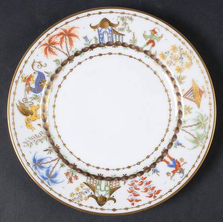Cirque Chinois Salad/Dessert Plate