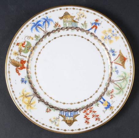 Cirque Chinois Salad/Dessert Plate