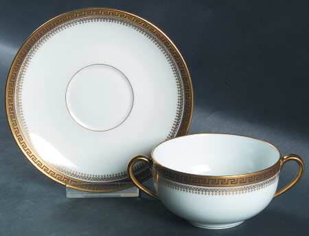 2680 Gold (Verge) Flat Bouillon Cup & Saucer