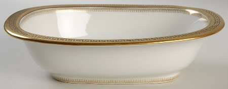 2680 Gold (Verge) 9" Oval Vegetable Bowl