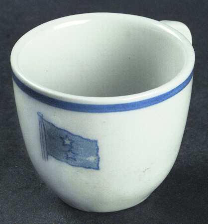 U S Navy Mess China Rear Admiral Flat Demitasse Cup