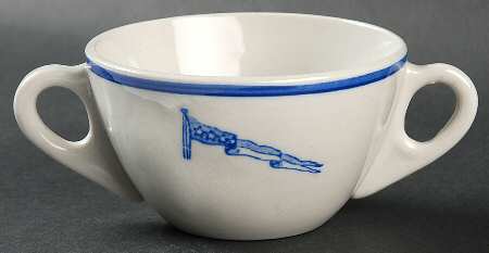 U S Navy Mess China Captain Flat Bouillon Cup