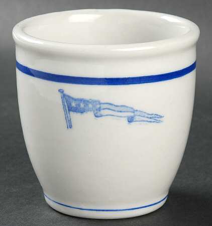 U S Navy Mess China Captain Single Egg Cup