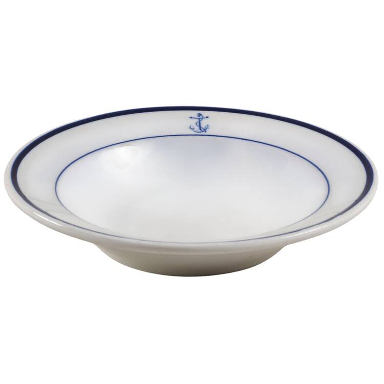 U S Navy Mess China Wardroom Officer Rim Cereal Bowl