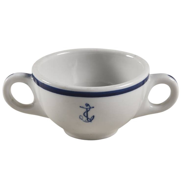 U S Navy Mess China Wardroom Officer Flat Bouillon Cup