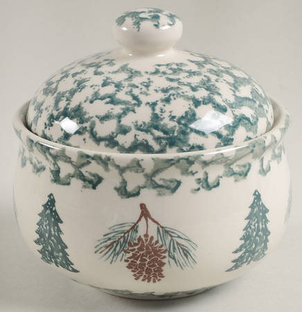 Pine Cone Sugar Bowl & Lid