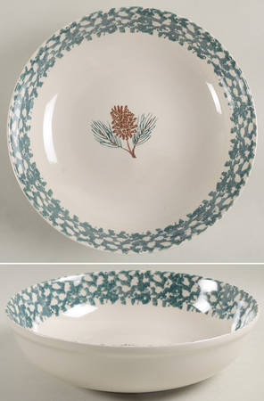 Pine Cone 9" Round Vegetable Bowl