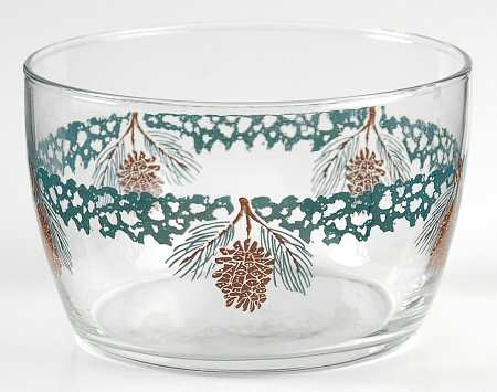 Pine Cone Glassware All Purpose Bowl