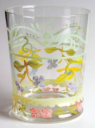 Evelyn 16 Oz Handpainted Glassware Double Old Fashioned