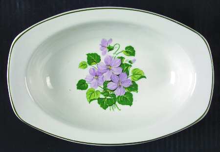 Marsh Violet 9" Oval Vegetable Bowl