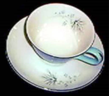 Turquoise Symphony Flat Cup & Saucer Set