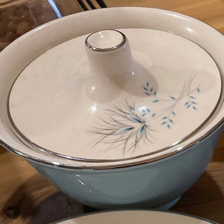 Turquoise Symphony Sugar Bowl & Lid