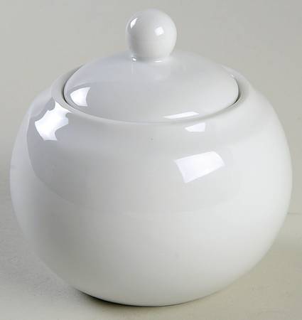 Royal White Sugar Bowl & Lid