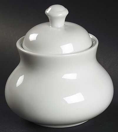 Royal White Sugar Bowl & Lid