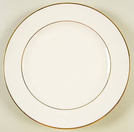 Double Gold Line Luncheon Plate