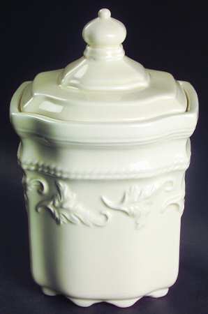 Millicent's Fancy Cream Small Canister & Lid