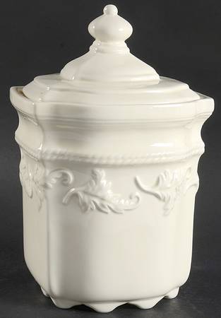 Millicent's Fancy Cream Large Canister & Lid