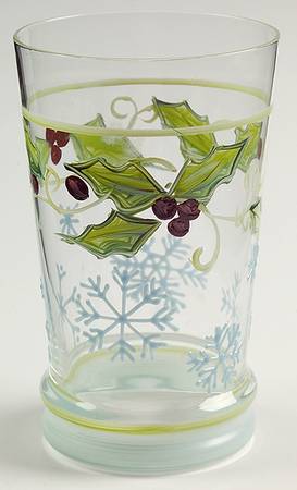 Sweet Tidings 12oz Handpainted Glassware Highball
