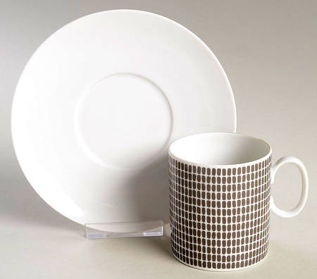 Onyx Grey Flat Cup & Saucer Set