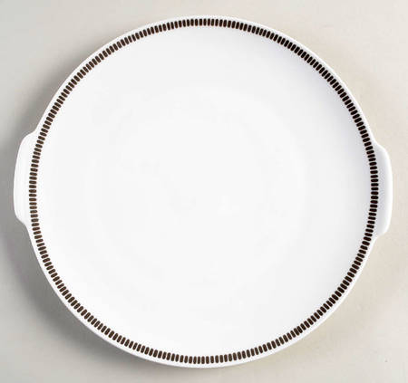 Onyx Grey Handled Cake Plate