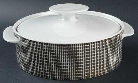 Onyx Grey Round Covered Vegetable