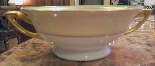 THO198 Footed Cream Soup Bowl