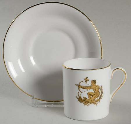 Zodiac Flat Demitasse Cup & Saucer Set