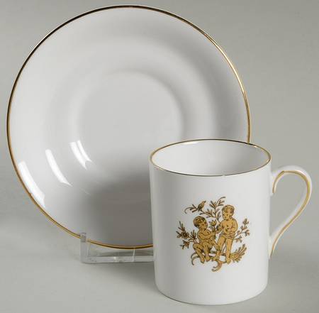 Zodiac Flat Demitasse Cup & Saucer Set
