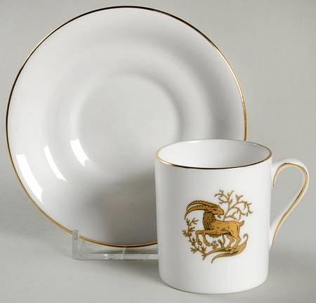 Zodiac Flat Demitasse Cup & Saucer Set