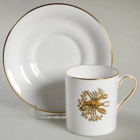 Zodiac Flat Demitasse Cup & Saucer Set