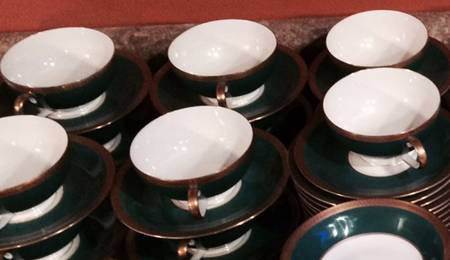 TIR256 Footed Cup & Saucer Set