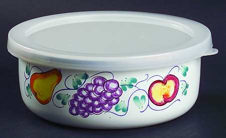 Fruttie Bowl-Metal 5 3/4" with Plastic Lid