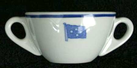 U S Navy Mess China Admiral Flat Bouillon Cup